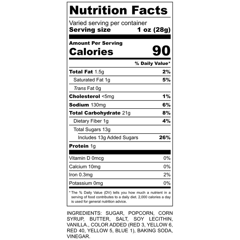 Deanan® Vanilla Popcorn – 1 Gallon Bag (16 Cups)