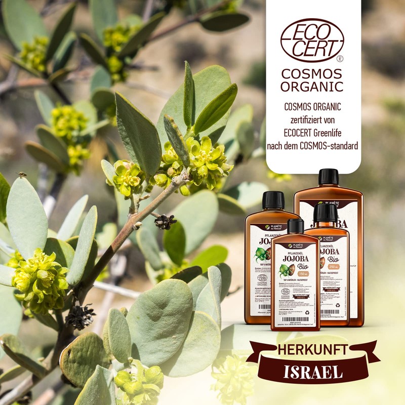 Jojoba Oil Organic 500 ml - 100% Organic, Pure, Natural