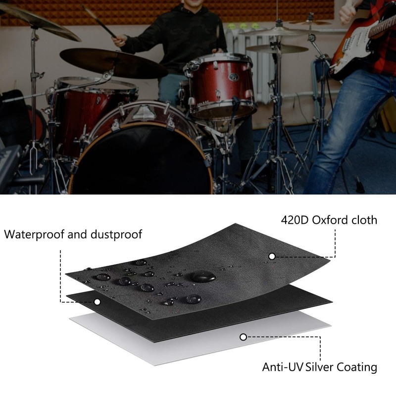 MUTUSHI Drum Dust Cover Protective Cover - Suitable for Most