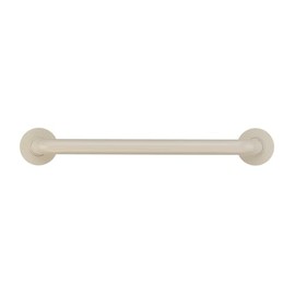 Maykoosh Seaside Style Straight Vinyl Coated Grab Bar with Safety Grip and Cover Flange - 1 1/4" Diameter - Size:48" Color: Glossy Ivory