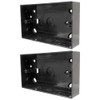 2 x Black Pattress Box Double 32mm PVC Surface 2