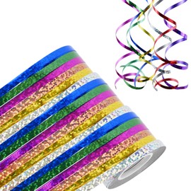 ZUYIST Pack of 32 Streamers, 10 m Party Decoration Premium Gold Green Red Blue Purple Green Silver Champagne Pink Streamers for Birthday Wedding Disco Theme Party New Year's Eve Fancy Dress Decoration