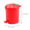 Cute Strawberry Desk Trash Can Mini Garbage Can with Lid