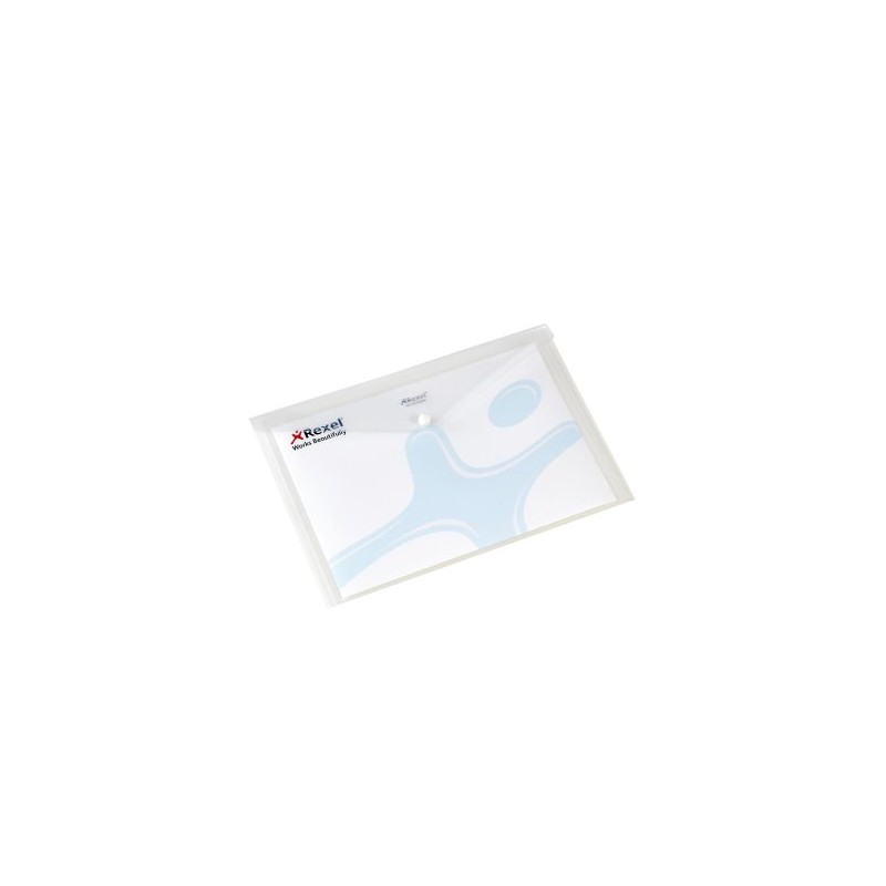 Rexel Popper Wallet A4 with Durable Polypropylene, White, Pack of