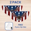 FLAGWIX American Flag Patriotic Eagle American Non-Pleated Fan Flag TPT1636F,