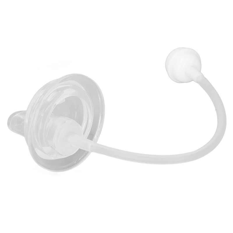 Bottle Nipple with Weighted Straw Duckbill Spout Transparent Soft Silicone