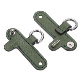 sourcing map 2Pcs Leather Purse Straps, 6.1cmx2.4cm Punch-Free Buckle Bag Strap Transformation Accessories for Mini Bag Handbag Crossbody Shoulder Strap, Green