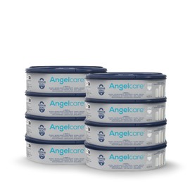 Angelcare Pack of 8 x Original Refills for Angelcare Nappy Bin, Dress-Up/Dress-Up XL/Classic XL