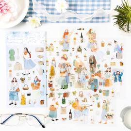 Lemsoda Diary Stickers, Cute, Stylish, Everyday Accessories, DIY, Handmade Stickers, Note Stickers, Diary, Calendar, Decorative Stickers, Set of 24