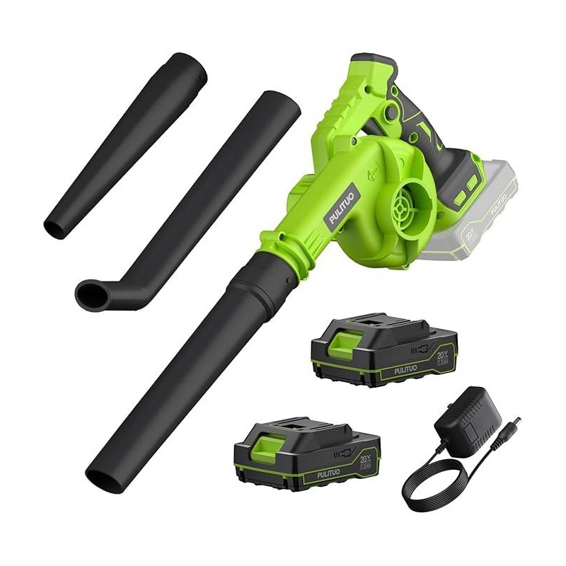 PULITUO Cordless Leaf Blower with 4.0Ah Battery and Charger Lightweight
