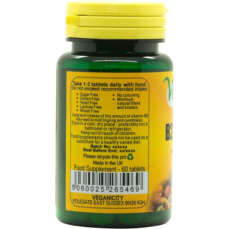 Veganicity B25 Complex : Vitamin B Supplement : 60 Tablets,