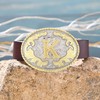 Western Belt Buckle Initial Letters ABCDMRJ to Z Cowboy Rodeo