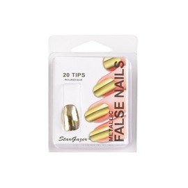 Stargazer False Nails - Gold Metallic