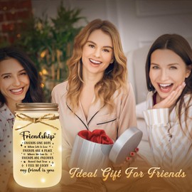 Afterprints Friendship Gifts for Women, Unique Friends Mason Jar Night Light, Birthday Gifts for Best Friend Ideas, Long Distance Friendship Presents