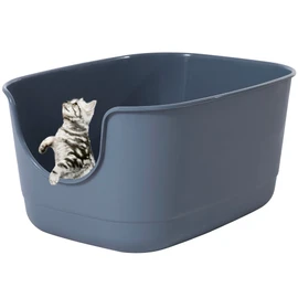 Gefryco Gefryco Large Cat Litter Box with High Sided 24.6"x18.3"x12.2" - Jumbo Extra Large Open Anti - Splashing High Wall for Multiple Cats (Grey)
