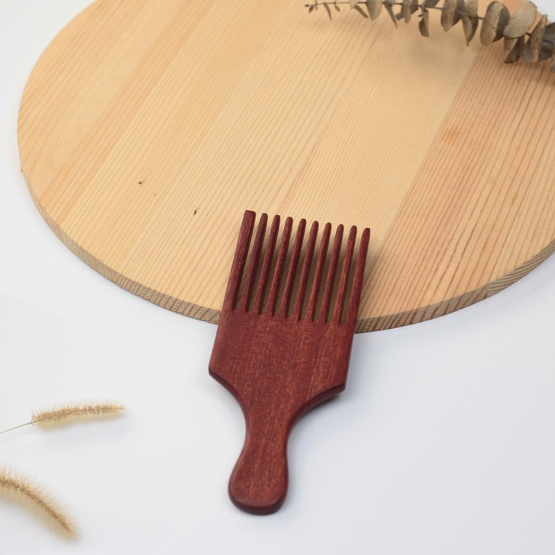 Men's Beard Pick - Wooden Hair Comb with Coarse Teeth