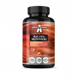 Bacopa Monnieri Extract 500mg, High Strength Brahmi Extract (50% Bacosides), 90 Vegan Capsules, 3 Months Supply, Herbal Supplements for Enhanced Mental Clarity and Focus by Apollo's Hegemony