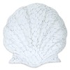 T.I. Design Hand-Carved Coastal White Scallop Shell Wall Decor