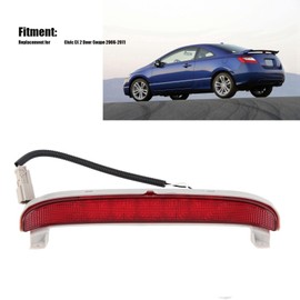 Akozon Third Brake Light, High Mount Rear Stop Lamp Part Number 34270SVAA01 US Version Replacement for Civic 2006‑2011 (Red)