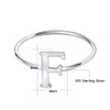 AoedeJ 925 Sterling Silver Stackable Initial Letter Rings Capital Letter