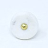 ARTISNO Round Stone Brass Knob Pull Handle Drawer Knob Furniture