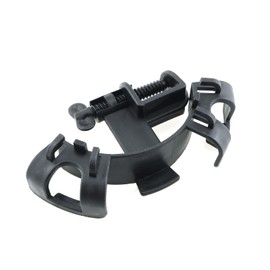 E-outstanding 2-Pack Water Pipe Fixing Clamp Adjustable Plastic Fish Tank Pipe Holder Fixed Clips Aquarium Tool, Black