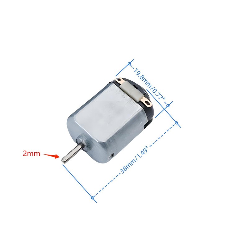 MTDELE 20Pcs Mini Small DC Motors 1.5V 3V 5V 6V