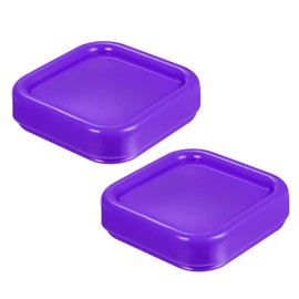HARFINGTON 2pcs Magnetic Pin Cushion Square Plastic Magnetic Sewing Pin Holder Storage Case Needle Cushion Tool for Sewing DIY Projects, Purple