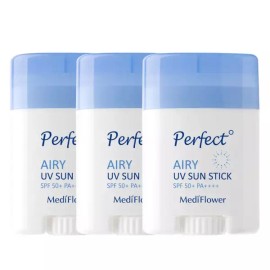 Mediflower [메디플라워] 퍼펙트 에어리 유브이 선스틱 23g x3개 SPF 50+ PA++++ [Mediflower] Perfect Airy UV Sunscreen Stick 23g x3 pieces SPF 50+ PA++++