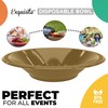 Gold 12 Oz Plastic Bowls Disposable Party Bowls - Gold