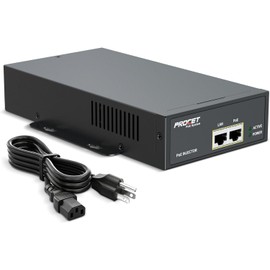 PROCET PoE Iniector 75W Active PoE++ Gigabit with 6KV Surge Protection, -40°F to 149°F for PTZ AI Camera, Sisco Wireless Access Point, Small Cell, Smart Factory, Commercial Display TV