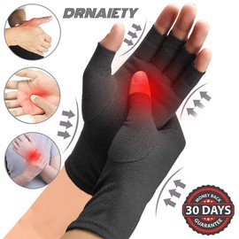 2 Pairs Arthritis Compression Gloves, for Arthritis, Rheumatoid, Osteoarthritis, Carpal Tunnel Pain, Compression Gloves for Arthritis for Women & Men, Gloves for Work, Warm Moisture Absorption