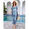 IMAGEKOPE - Traje de baño largo con estampado de caftanes