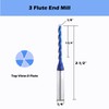 JXYUSXHJ VIC004 CNC Router Bit 3 Flutes Spiral Solid Carbide