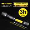 DARKBEAM Red Light Flashlight Tactical LED Rechargeable, Zoomable Portable Handheld