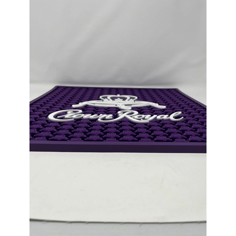 Crown Royal Bar Spill Mat Rubber purple white logo Large