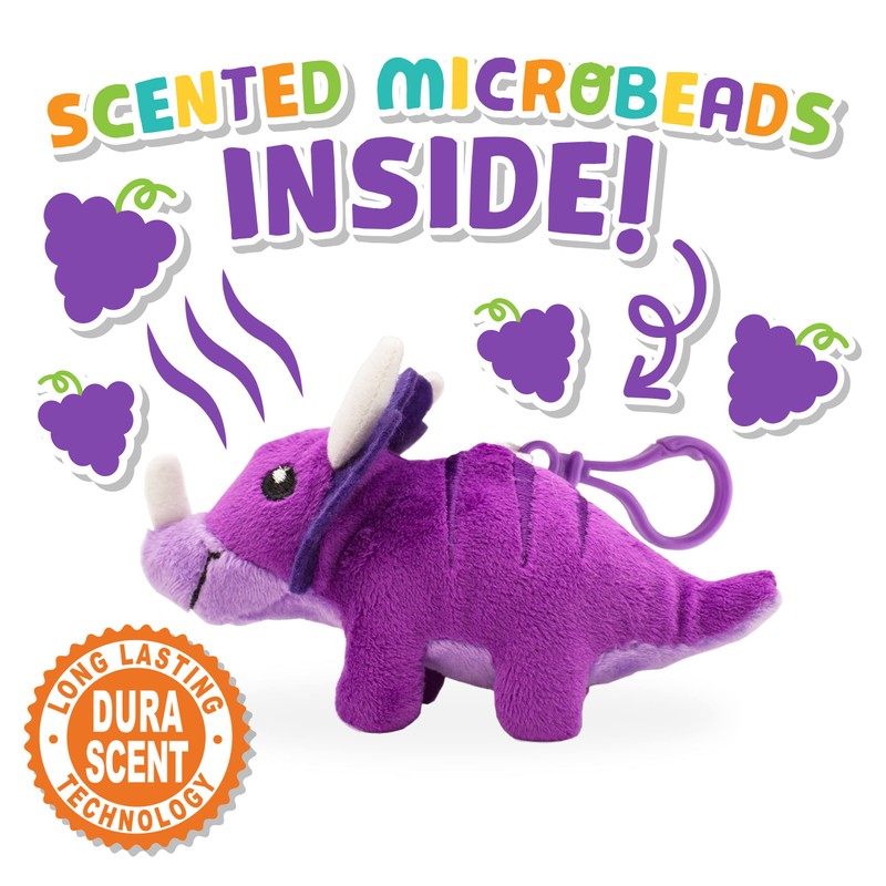 Scentco Dino Dudes Backpack Buddies - Scented Plush Toy Dinosaur