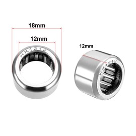 sourcing map HK1212 Drawn Shells Needle Bearings 12 mm Bore Diameter 18 mm OD 12 mm Width DE de Pack of 5