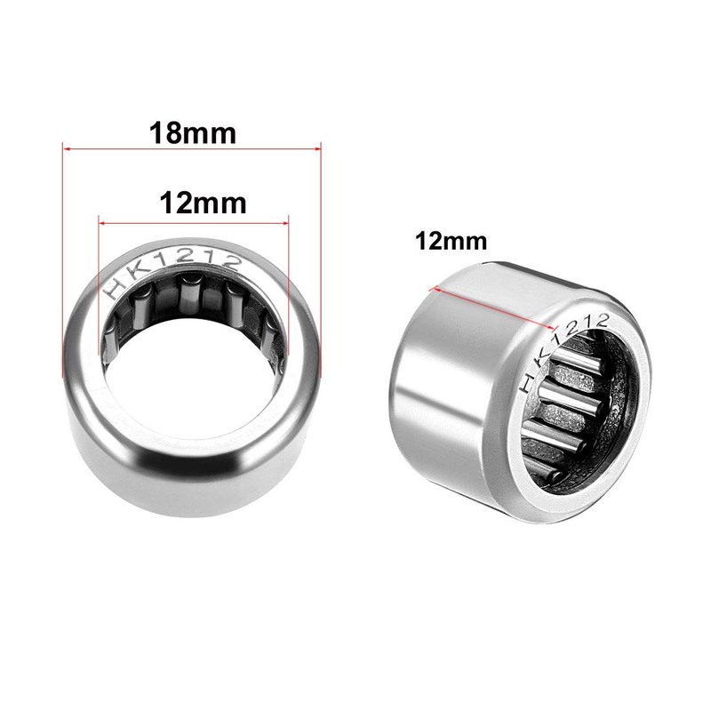 sourcing map HK1212 Drawn Shells Needle Bearings 12 mm Bore
