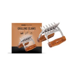 Premium 18/8 Stainless Steel Meat Shredder Claws with Wooden Handles: Effortlessly Shred, Pull, and Serve Pork, Turkey, Chicken, and Brisket!