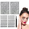 2 Round Diamond Stickers and 2 Teardrop Shaped Diamond Stickers,