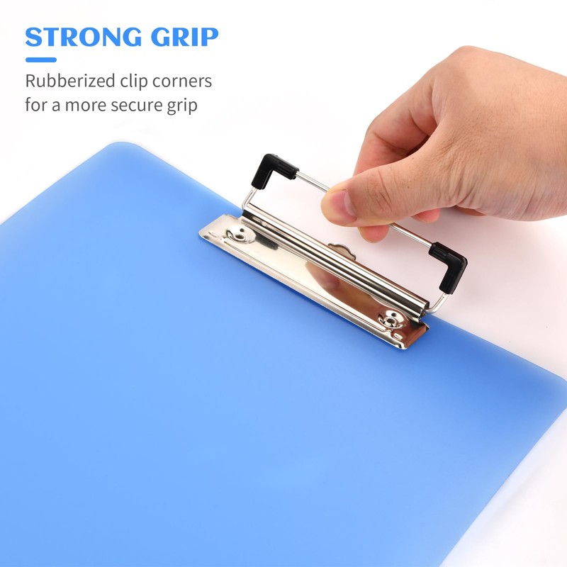 A4 Clipboard, Pack of 6, A4 Writing Case, Plastic Writing