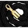 VIP Crowd Control Stanchion Black Braided Rope with 1.5" Diameter,