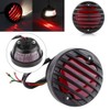KIMISS Tail Brake Light,Black Round Motorcycle Rear Brake Tail Lights