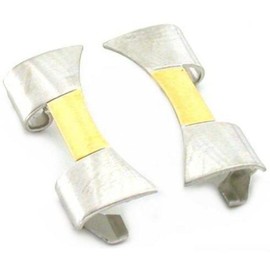 2 Watch Band Ends Links Steel Caps Parts Two Tone 20mm