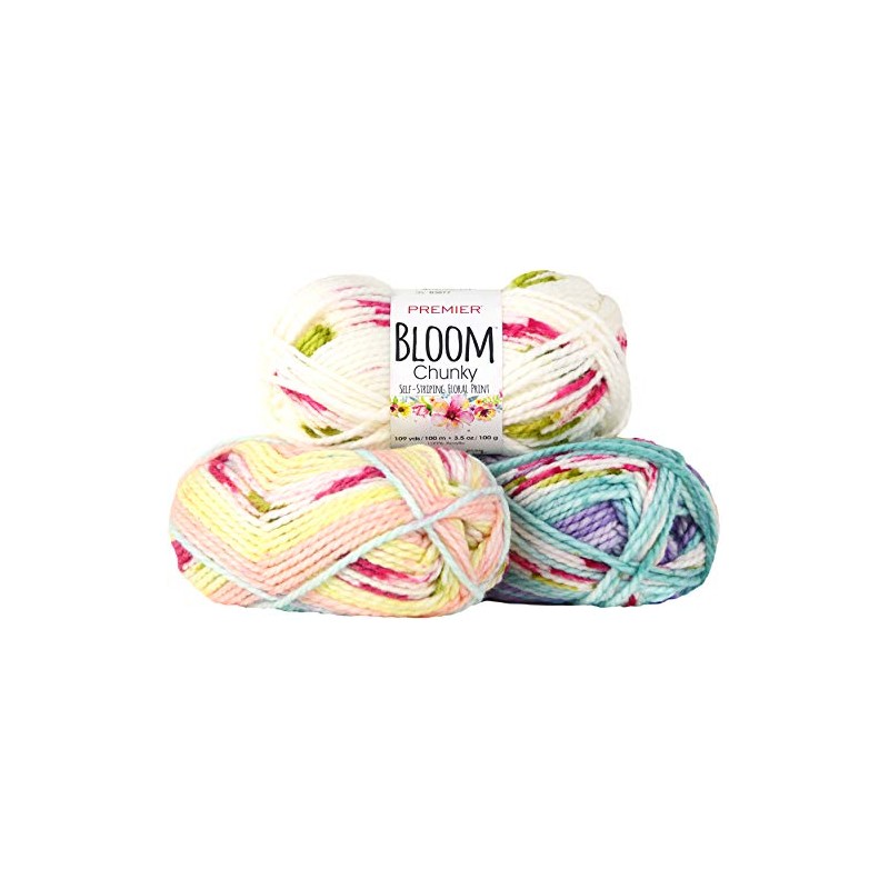 PREMIER YARNS Yarn Bloom Chunky BREA, Baby's Breath