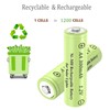 12 Packs 1.2V AA 300mAh Ni-MH Rechargeable Batteries for Solar