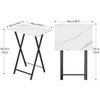 HOOBRO Folding TV Tray Tables, Set of 4 TV Trays