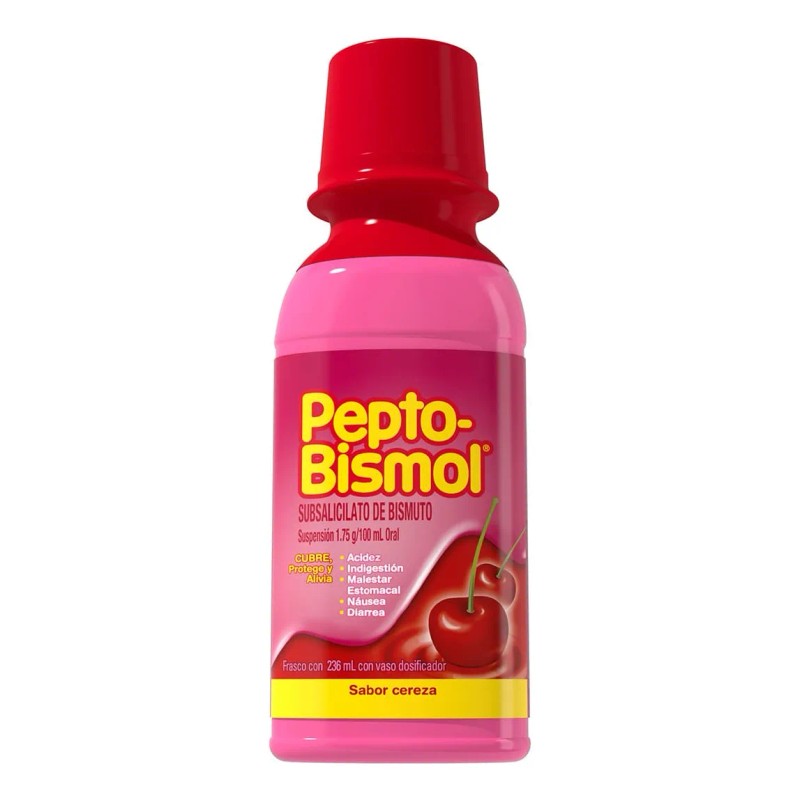 Pepto Bismol Cereza Suspensión, 1 Frasco 236 Ml