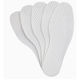 10 Pairs Disposable Breathable Thin Insoles Sweat Absorbing Shoe Pads Barefoot Insoles Disposable Wood Pulp Insole Feet Solution Odor Eliminator Insole for Hiking Running (39 Code)